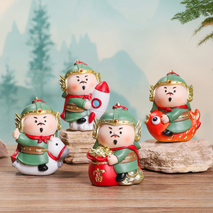 国潮郑成功摆件创意家居车载桌面装饰公仔古风旅游文创纪念品礼品