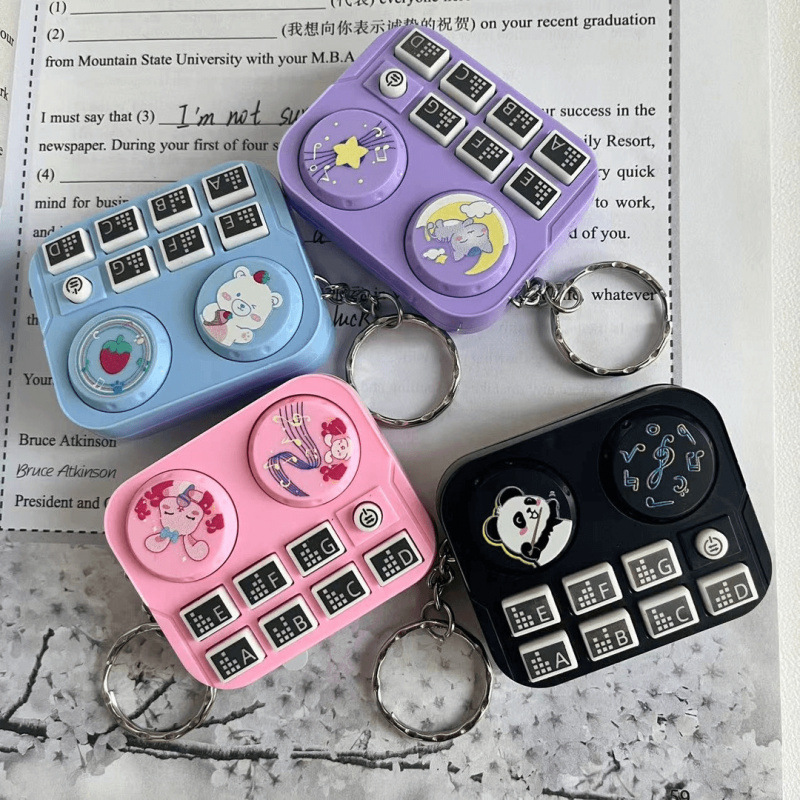 迷你打碟机钥匙扣乐器玩具卡通动