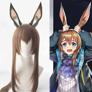 方舟干员兔耳朵发箍阿米娅暴行兔年手作cosplay道具毛绒头饰发饰