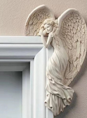 天使门框装饰品摆件家居摆件门框设计艺术天使北欧风树脂设计
