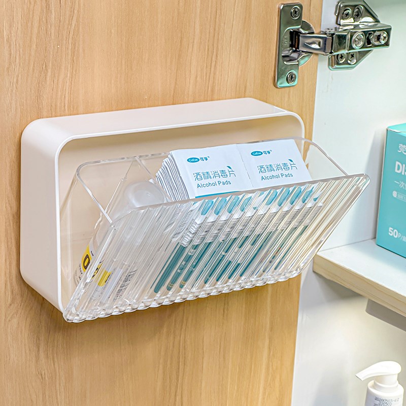 口罩收纳盒壁挂墙防尘玄关门后家用学生儿童入户柜内整理神器
