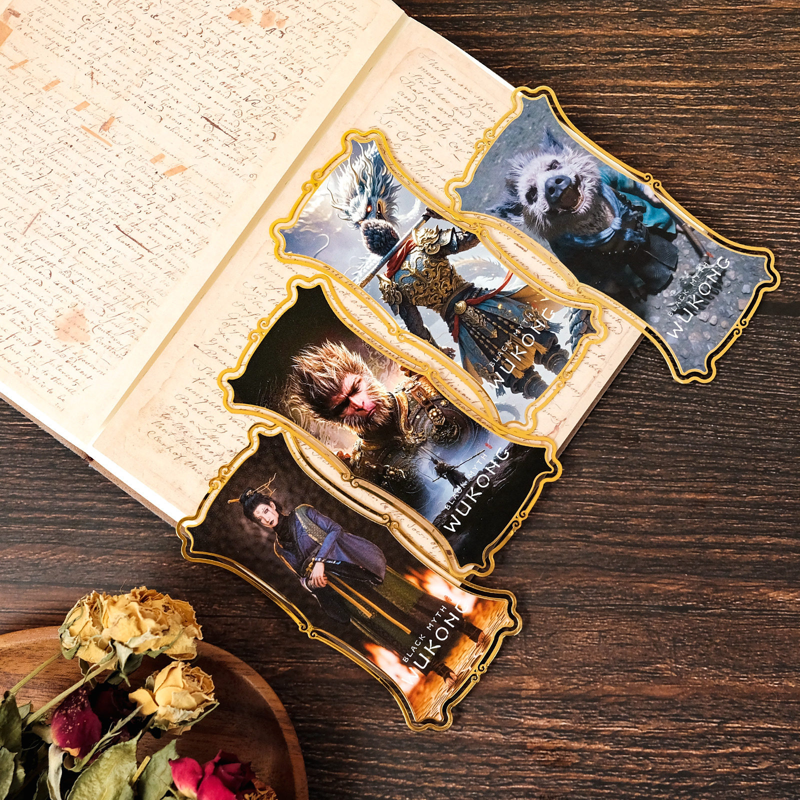 热卖火爆游戏黑神话悟空高颜值金属书签亚马逊跨境畅销文创书签