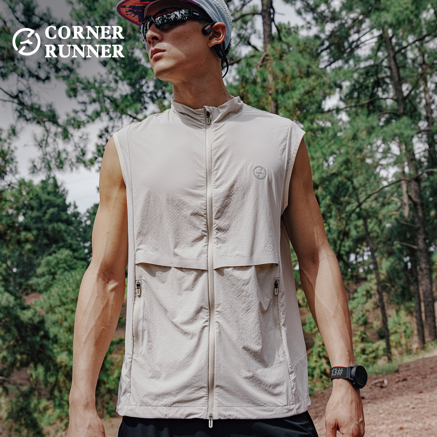 春秋外穿内搭马甲跑步徒步越野跑