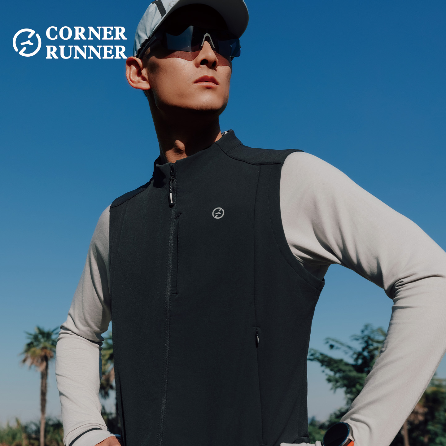 户外运动跑步保暖男女防风马甲