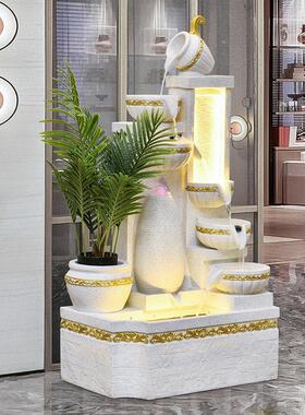 简约流水喷泉摆件创意家居客厅落地鱼池景观阳台户外现代加湿器