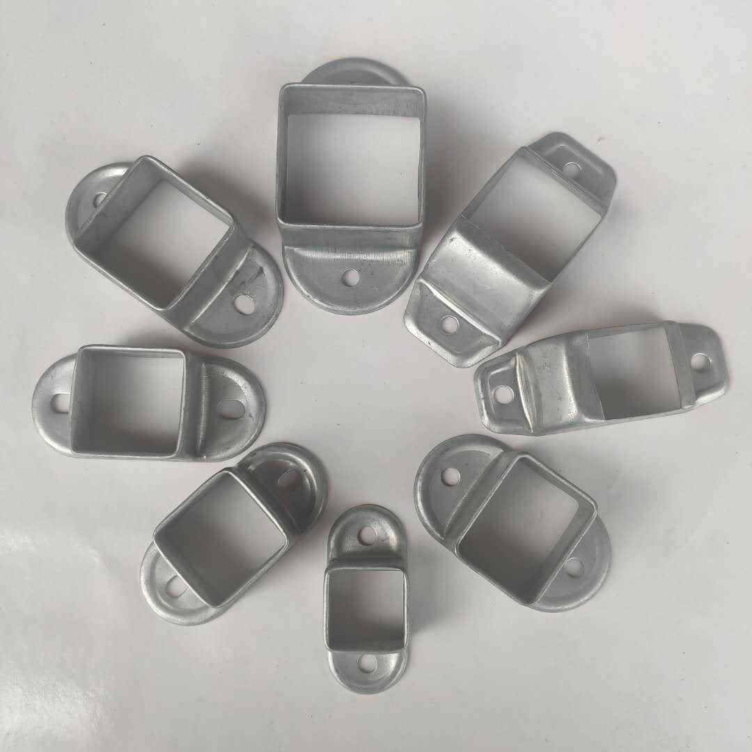 护栏配件锌钢固定座接头矩形方管连接件楼梯扶手栏杆装饰围栏卡子