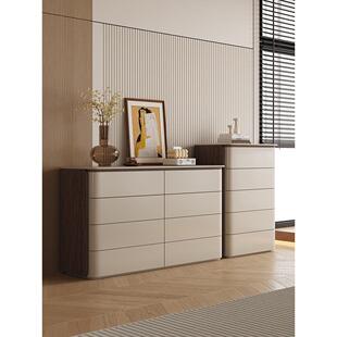 实木八斗柜轻奢高级感客厅靠墙储物柜卧室床尾收纳2025新款五斗橱