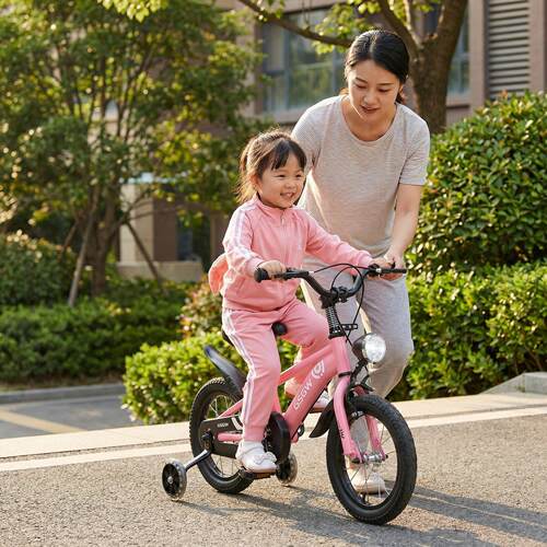 儿童自行车初学款男女孩宝宝脚踏单车中大童小孩童车碳钢带辅助轮