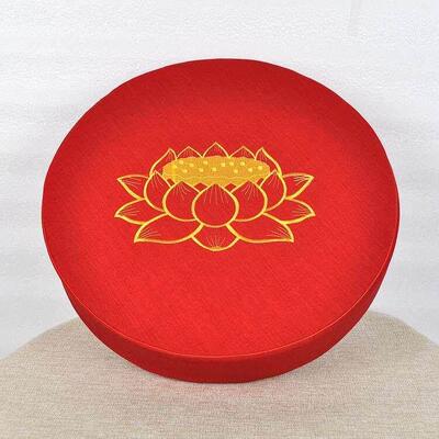 圆麻拜席，家佛寺莲花禅跪席，方叩头，佛禅席