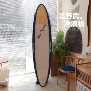 不岛原创「北野武の冲浪板」夏日地毯桨板卧室床边地垫圈绒长条