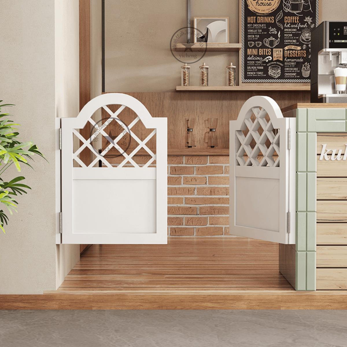 简约室内半截门实木百叶门覆古吧台门小门单扇腰门走廊过道隔断门