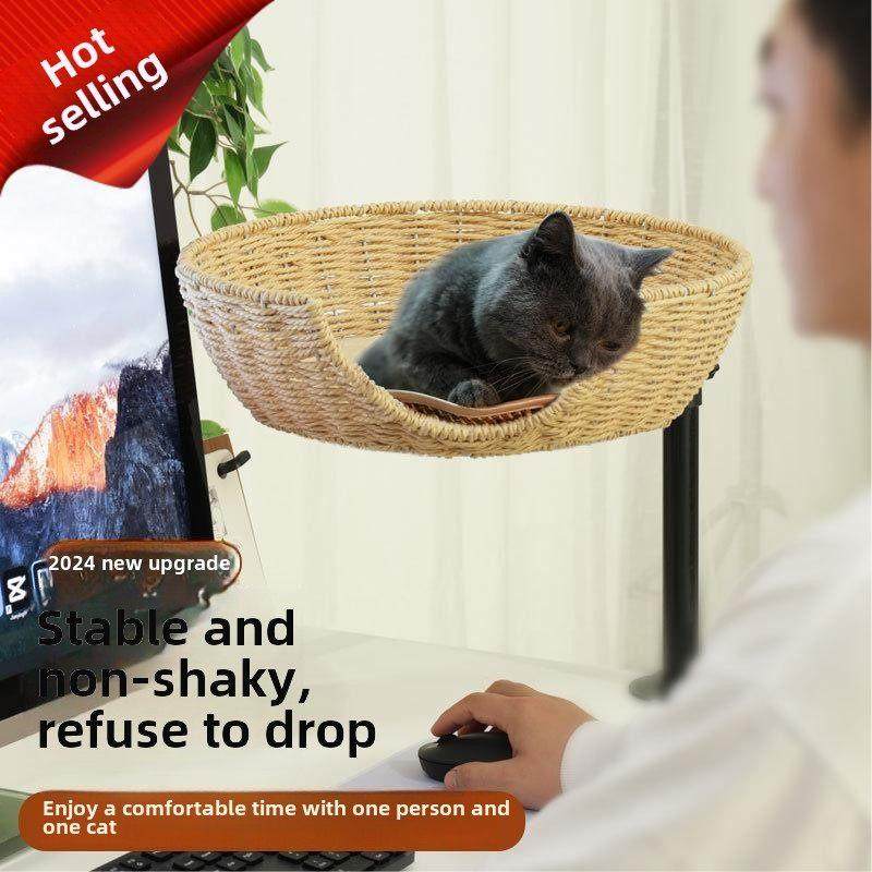 获得专利的新手工藤毛绒猫伴侣桌固定通用猫爬架猫窝桌猫窝,宠物/宠物食品及用品,猫爬架,淘宝优惠券,粉丝福利购,淘宝优惠卷