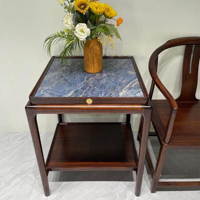 新中式全实木方几乌金木家用客厅沙发边几置物角几茶水几岩板方几