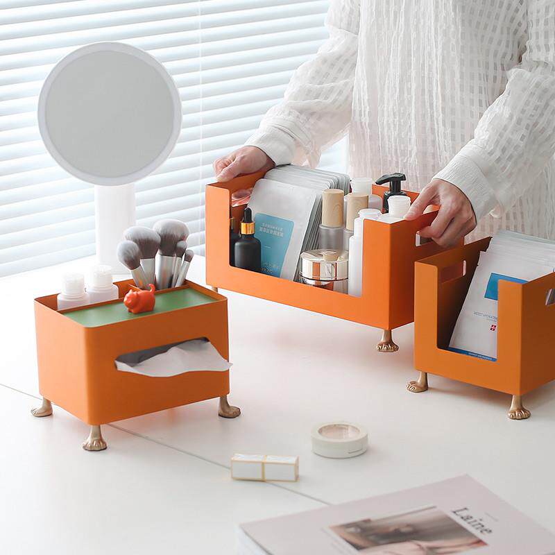 【天空喵喵喵】多功能猫爪纸巾盒面膜收纳盒桌面客厅梳妆台家用化