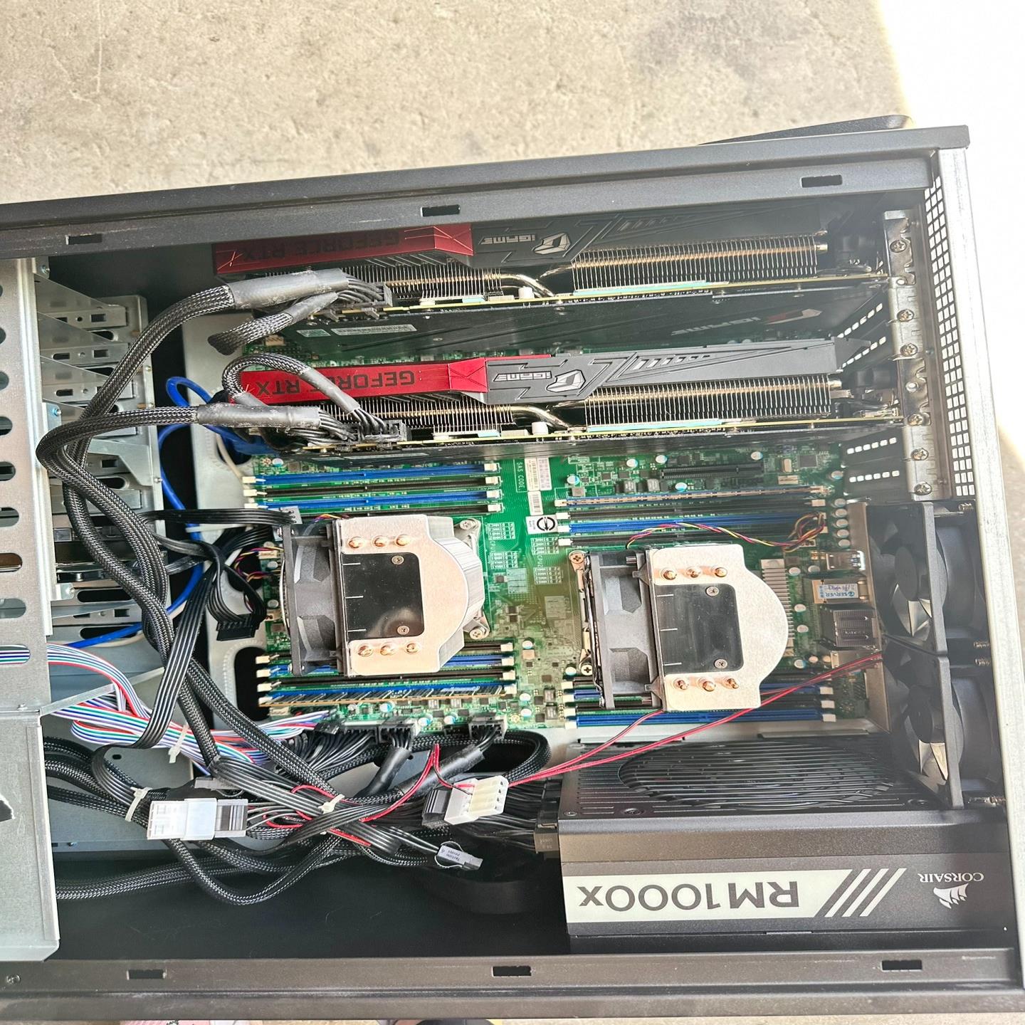 议价超微服务器主板，支持双路CPU，型号：X10DAI/C，目前