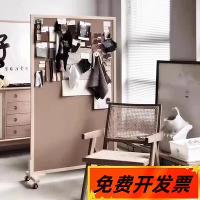 鑫声音落地移动软木板照片墙万向轮支架留言板背景墙展示板公告栏