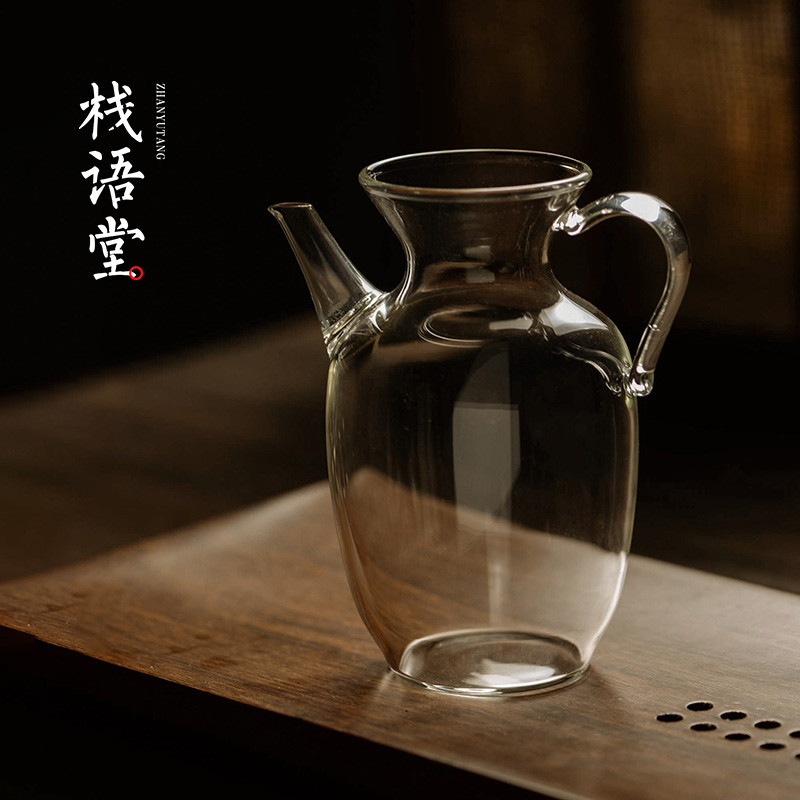 栈语 中式耐热玻璃茶壶 绿茶花茶执壶带滤网可加热公道杯泡