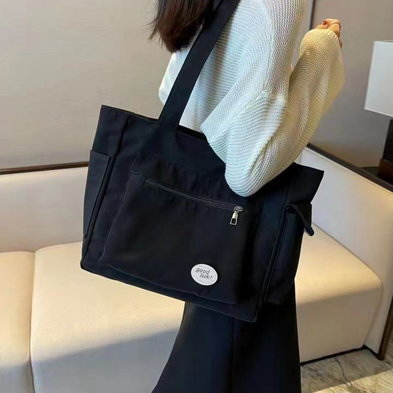 大容量帆布包包女2025新款高级感时尚单肩包休闲托特包手提袋通勤