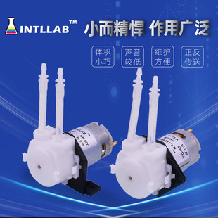 INTLLAB 蠕动泵 微型水泵 家用小型静音 自吸泵 直流抽水泵 12V