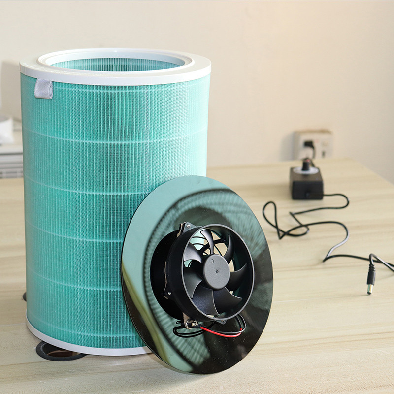 diy空气净化器简易自制静音风机滤芯除烟味甲醛毛发可调速电源