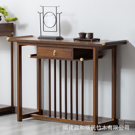 厂家批发新中式玄关桌实木禅意玄关供桌客厅长条案端景台玄关柜子