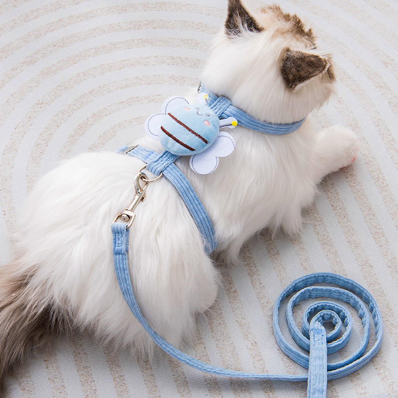 专用猫咪牵引绳防挣脱外出遛猫绳猫链子小狗胸背带兔子幼猫猫绳子