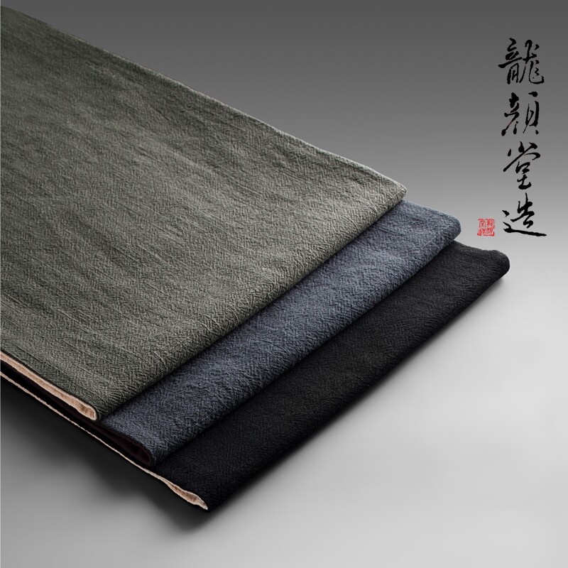 龍颜堂日式棉麻布艺茶席防水禅意桌旗大号竹茶桌布旗桌垫茶具