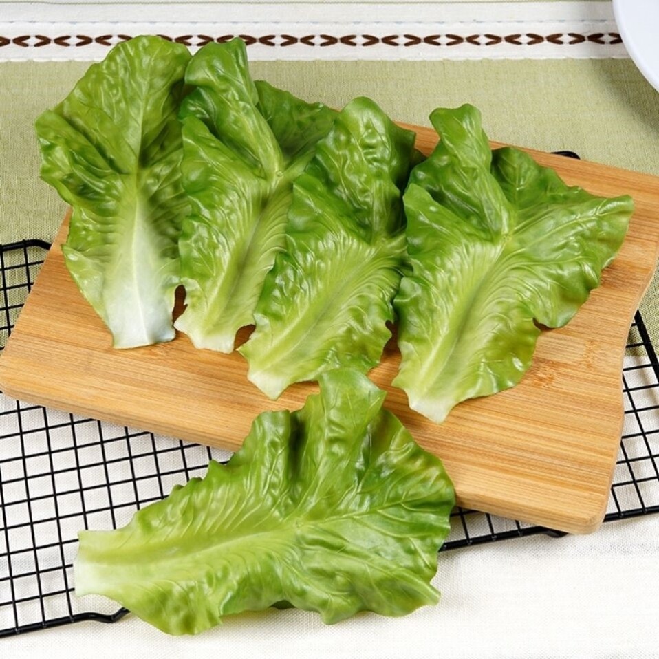 仿真生菜叶模型假蔬菜橱柜摄影道具儿童早教叶子玩具菜叶大片菜