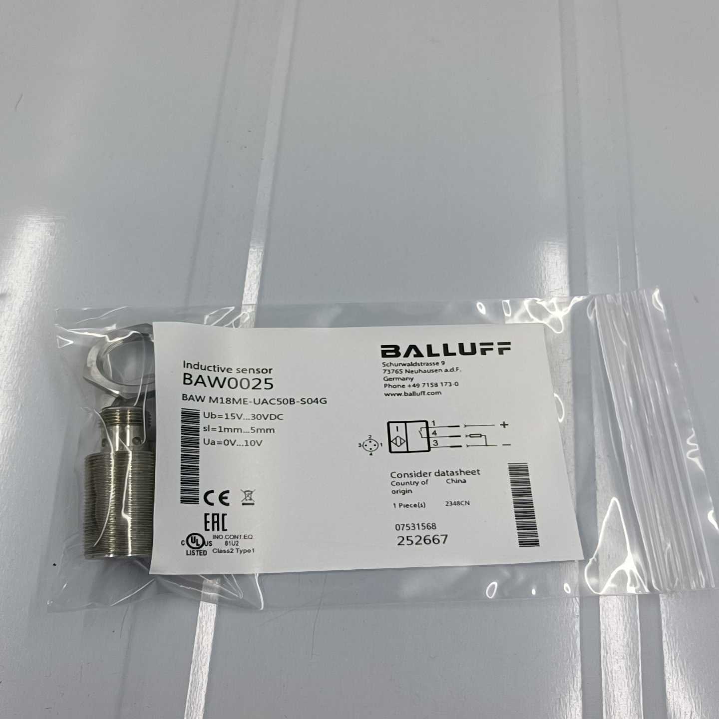 巴鲁夫 BAWM18ME-UAC50B-S04G B~询价