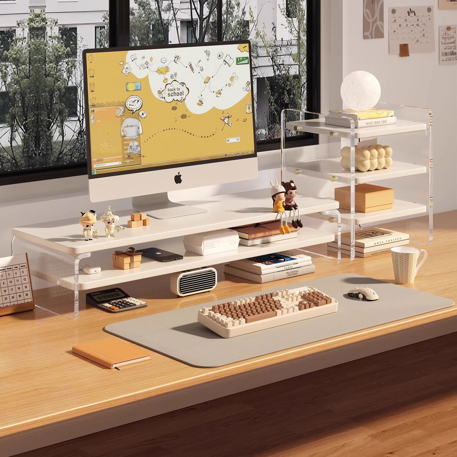 拜浦台式电脑增高架显示器增高架笔记本电脑支架桌面键盘托架