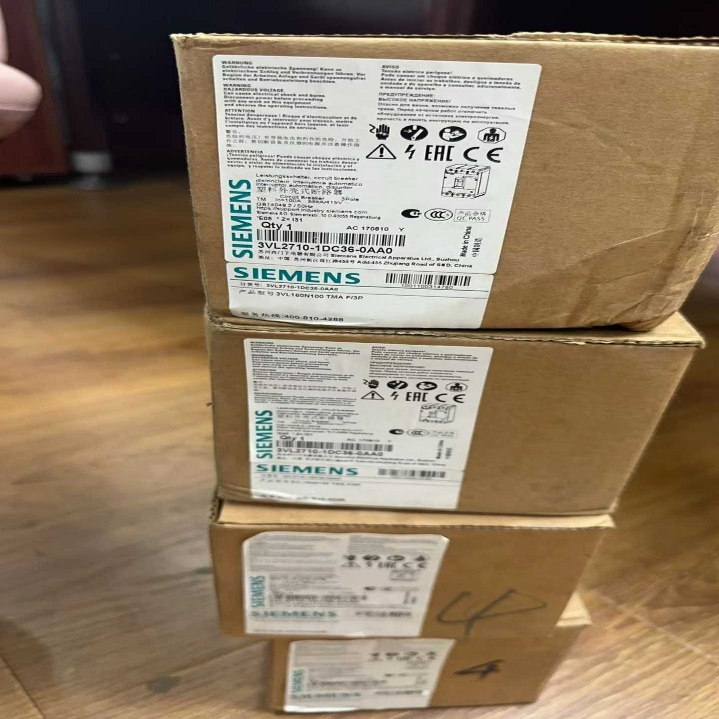 询价~3VL2716-1DC36-0AA0，未拆封，4台，