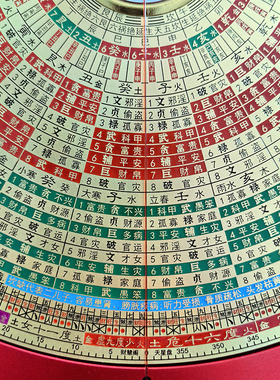 财慧阁 9寸九星罗盘高精度铜面专业盘 简单好用