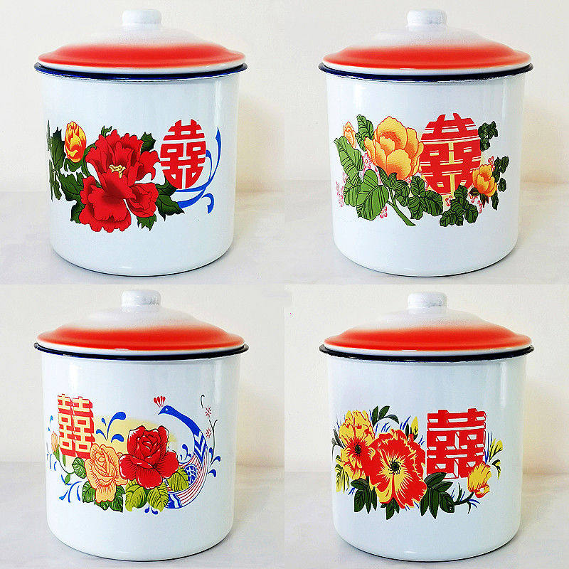 搪瓷杯怀旧经典大茶缸子老式铁水杯复古老干部茶杯口杯搪瓷缸