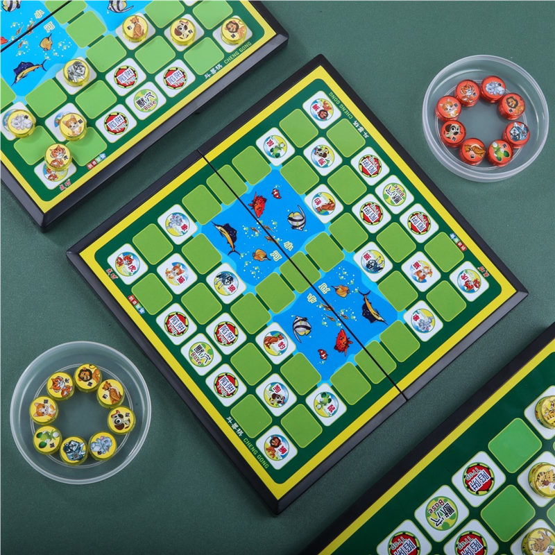 新款斗兽棋儿童小学生大号卡通益智亲子游戏动物带磁性成功可折叠