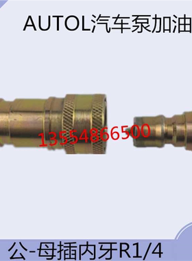 AUTOL汽车油泵注油嘴R1/4内螺纹快速接头拔插式双自封式快速