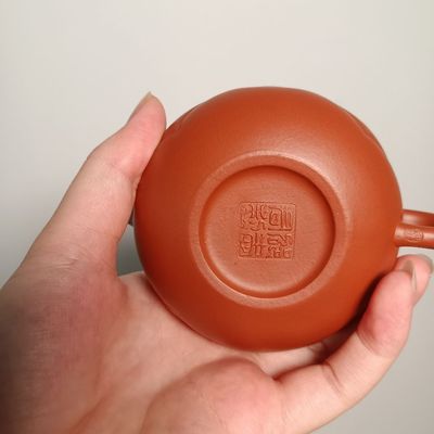宜兴紫砂壶原矿朱泥小品如意仿古壶130毫升全手工茶壶家用泡茶壶
