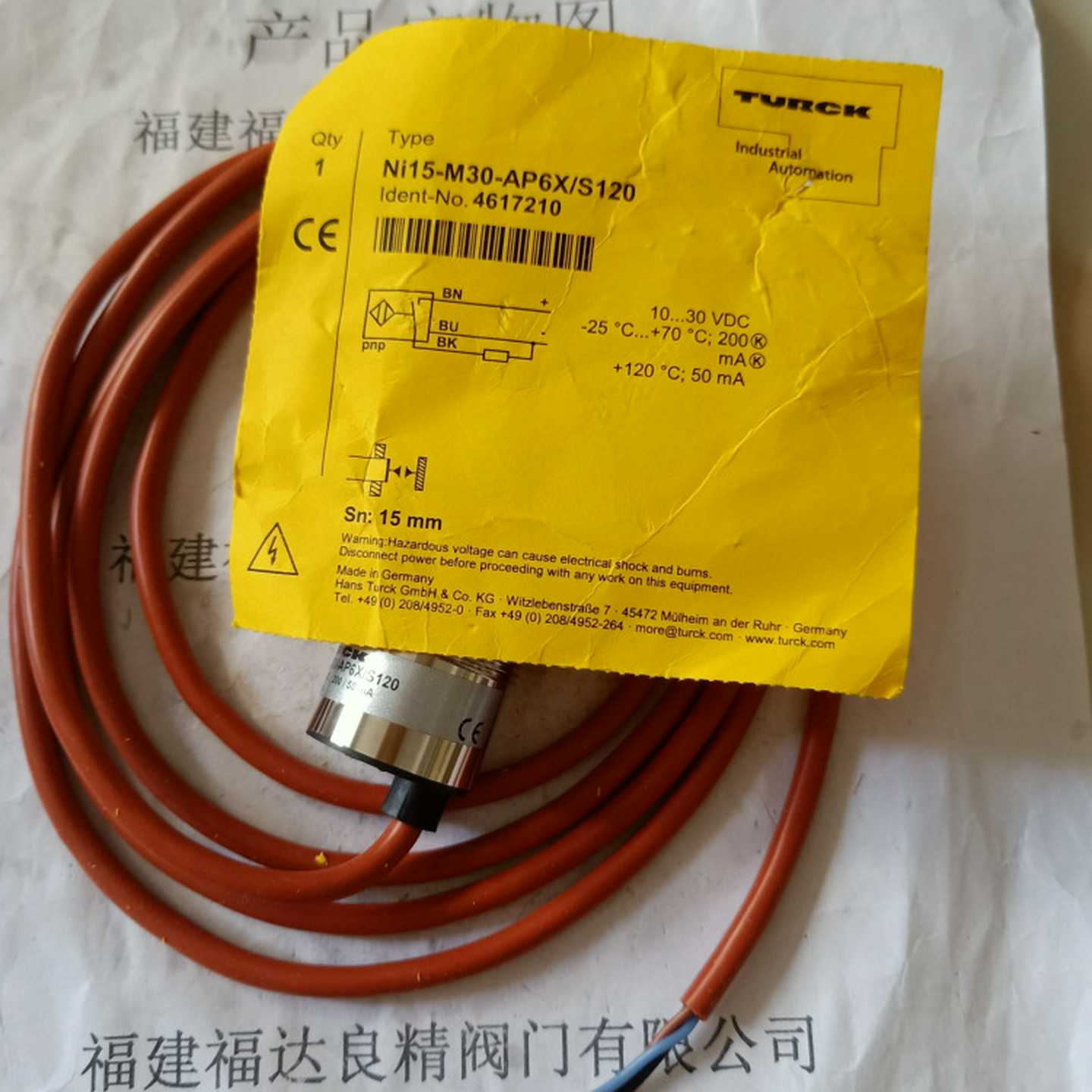 TURCK图尔克接近开关传感器nNI15-M30-AP6X/S120