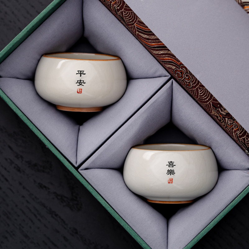 陶瓷手写茶杯主人杯单杯高档个人专用茗杯单个茶碗私人定制