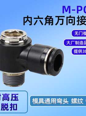 M-POL万向快速气动接头4/6/8/10/12-04 03 02 01内六角孔通用