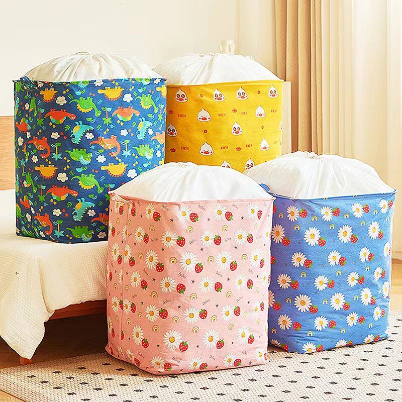 棉麻收纳袋衣服被子收纳箱防潮束口大容量搬家整理袋特大号结实