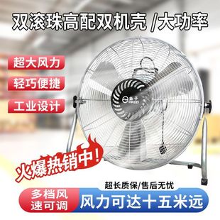 扬子趴地扇风力家用坐地风扇工地工厂商用强力电风扇工业电风扇