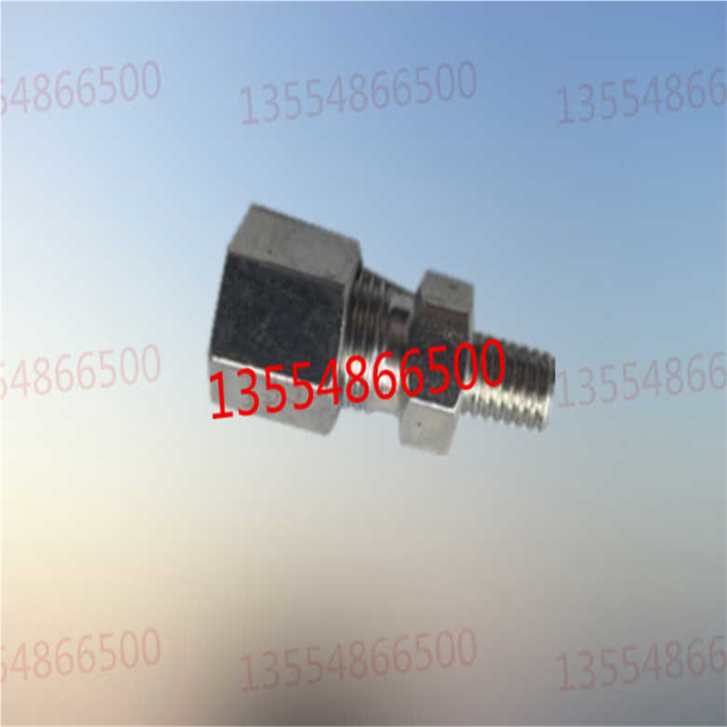 滑块油管接头 卡套油路 铜管配件尼龙管油嘴接头 PD608直通M8*1