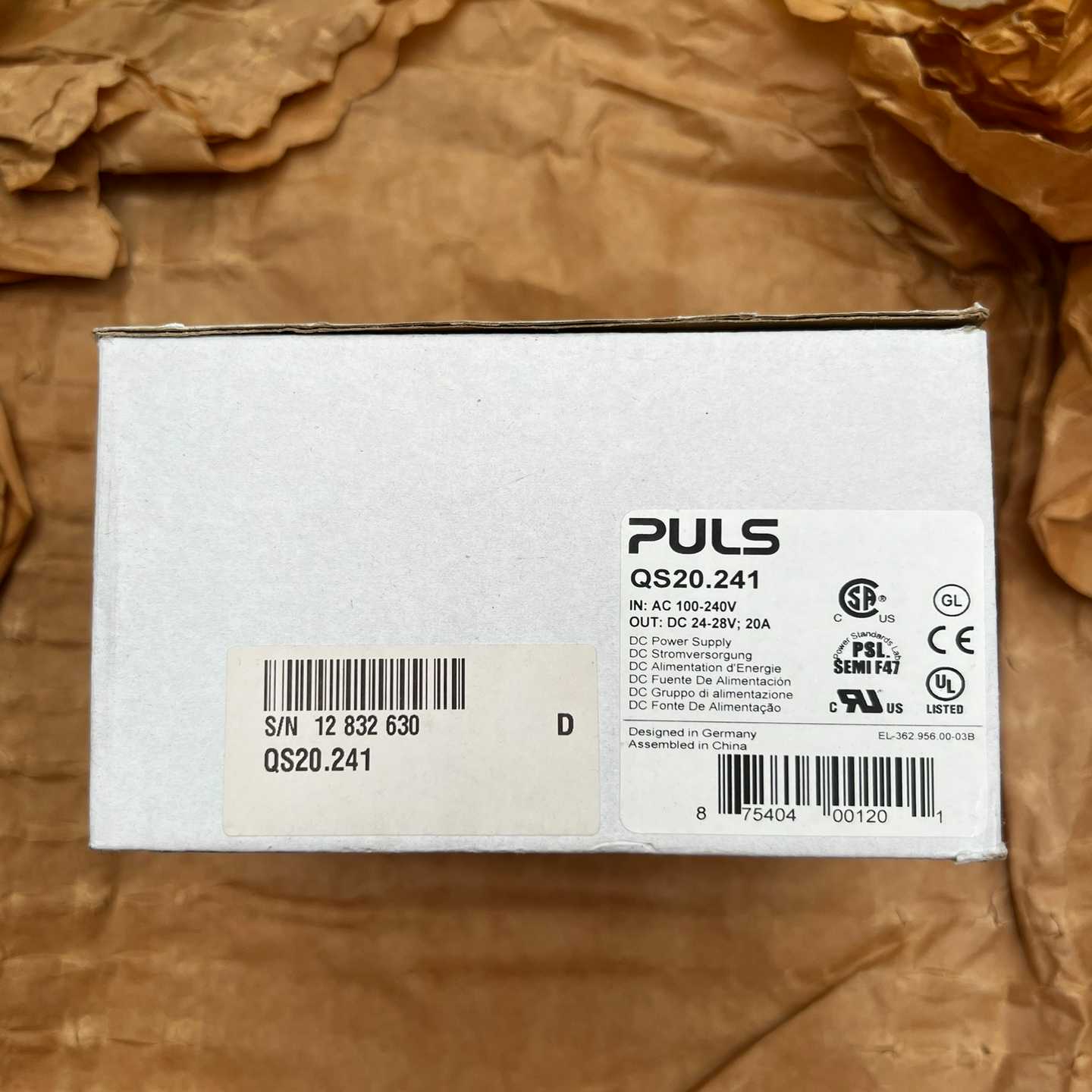 QS20.241德国普尔世PULS电源，DC24V4询价