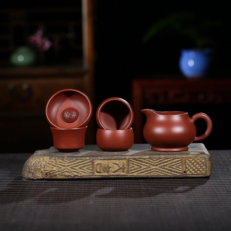 紫砂过滤网茶壶配件紫砂杯纯手工功夫茶具家用宜兴紫砂茶漏公