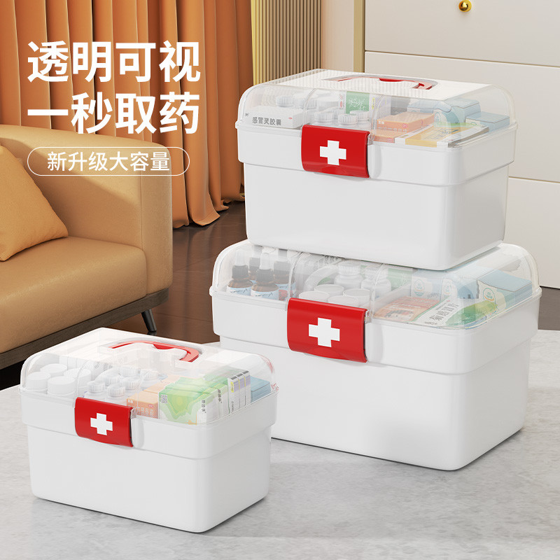 医药箱家庭装学生宿舍大容量医疗箱急救药物药收纳盒家用小药箱