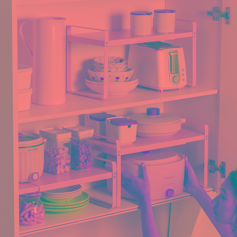 碗碟收纳架可伸缩厨房置物架台面橱柜内隔板分层架调料架碗架锅架