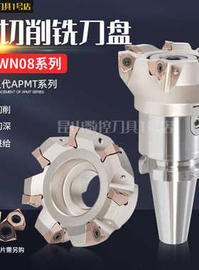 MFWN双面六角平面重切削快进给粗加工90°直角铣刀盘WNMU08060