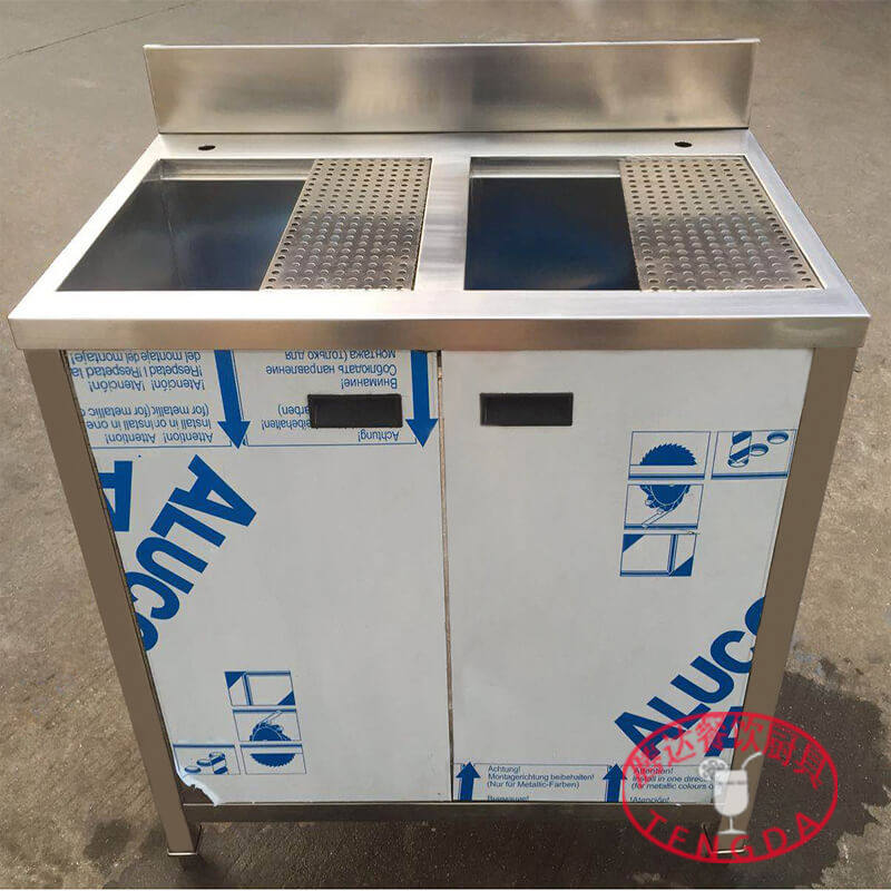 不锈钢保温冰桶工作台饮品店操作台保温储冰槽储冰冰车可定制包邮