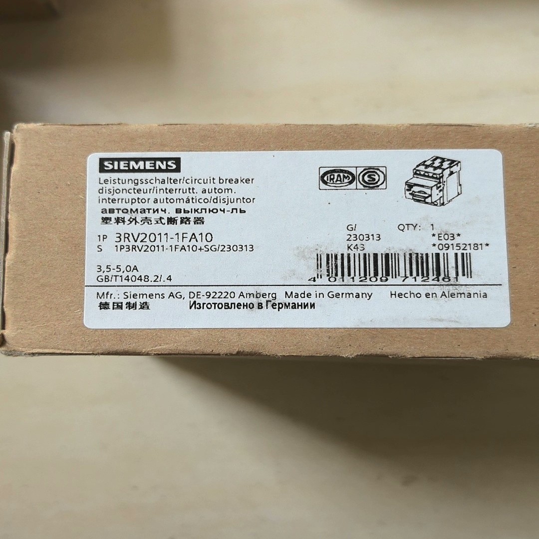 3RV2011-1FA10断路器3.5-5.0A原~询价