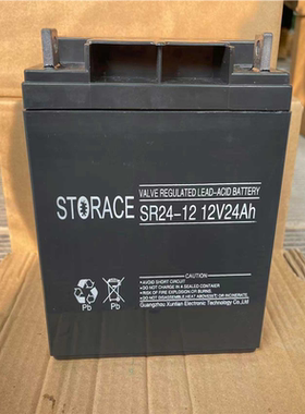 STORACE蓄雷蓄电池SR24-12消防主机UPS直流屏EPS应急照明12V24